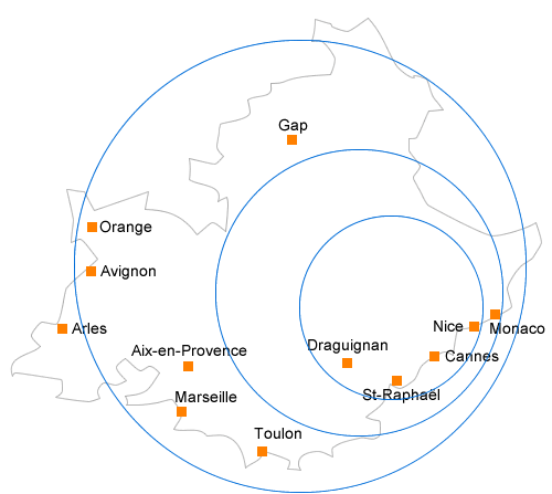 PACA Résine zone d'intervention